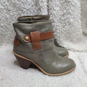 Anthropologie Lucky Penny Multi-color Leather Ankle Boots sz 8